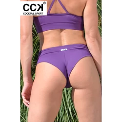 Kép 1/2 - Padlizsán lila basic, magasított fazonú brazil tanga