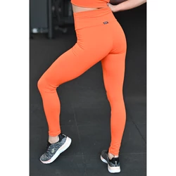 Kép 3/3 - Narancssárga basic magasderekú női fitness sport leggings