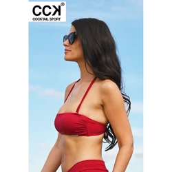 Kép 2/3 - Bordó basic, csík fazonú bikini felső