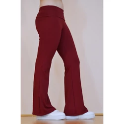 Kép 3/13 - Bordó (fresa) basic magasderekú, bő szárú leggings