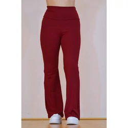 Kép 11/13 - Bordó (fresa) basic magasderekú, bő szárú leggings