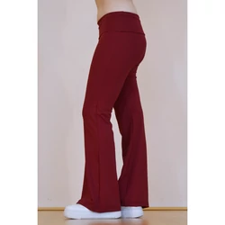 Kép 13/13 - Bordó (fresa) basic magasderekú, bő szárú leggings