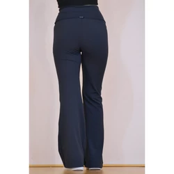 Kép 4/8 - Grafitszürke basic magasderekú, bő szárú leggings