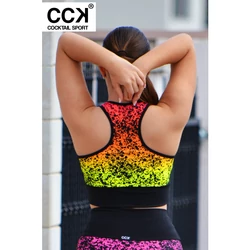 Kép 3/3 - "Splash" crop top, korall színátmenetes