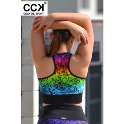 Kép 3/3 - "Splash" crop top, szivárvány színatmenetes