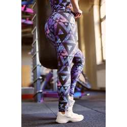 Kép 1/2 - Univerzum kék mintás női fitness boka nadrág - CCK - COCKTAIL SPORT