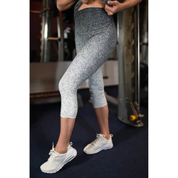 Kép 5/5 - Melange fekete-fehér női fitnesz capri nadrág