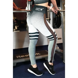Kép 2/4 - Melange fekete-fehér, tüll betétes női fitnesz boka nadrág