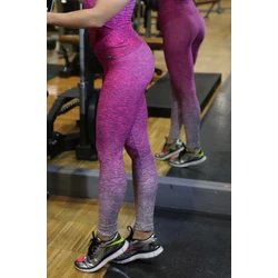 Kép 1/4 - Pink melange fitnesz bokanadrág - magasított derék