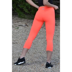Kép 5/5 - Neon korall (rio) basic női fitness sport capri nadrág
