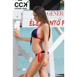 Kép 2/3 - Matrózos fodros push up háromszög bikini