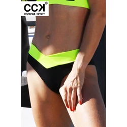 Kép 2/2 - Fekete - neon zöld basic, magasított fazonú brazil tanga