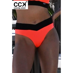 Kép 2/3 - Neon korall (rio) - fekete basic, magasított fazonú brazil tanga