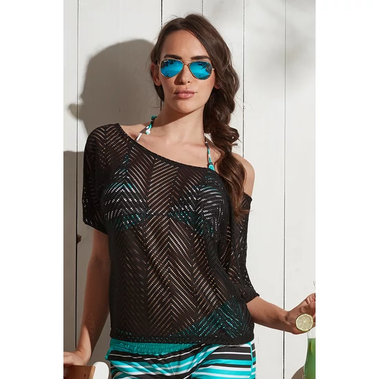 Fekete lace laza felső
