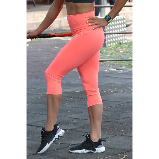 Korall basic magasderekú női fitness sport caprinadrág