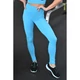 Cian kék basic magasderekú női fitness sport leggings